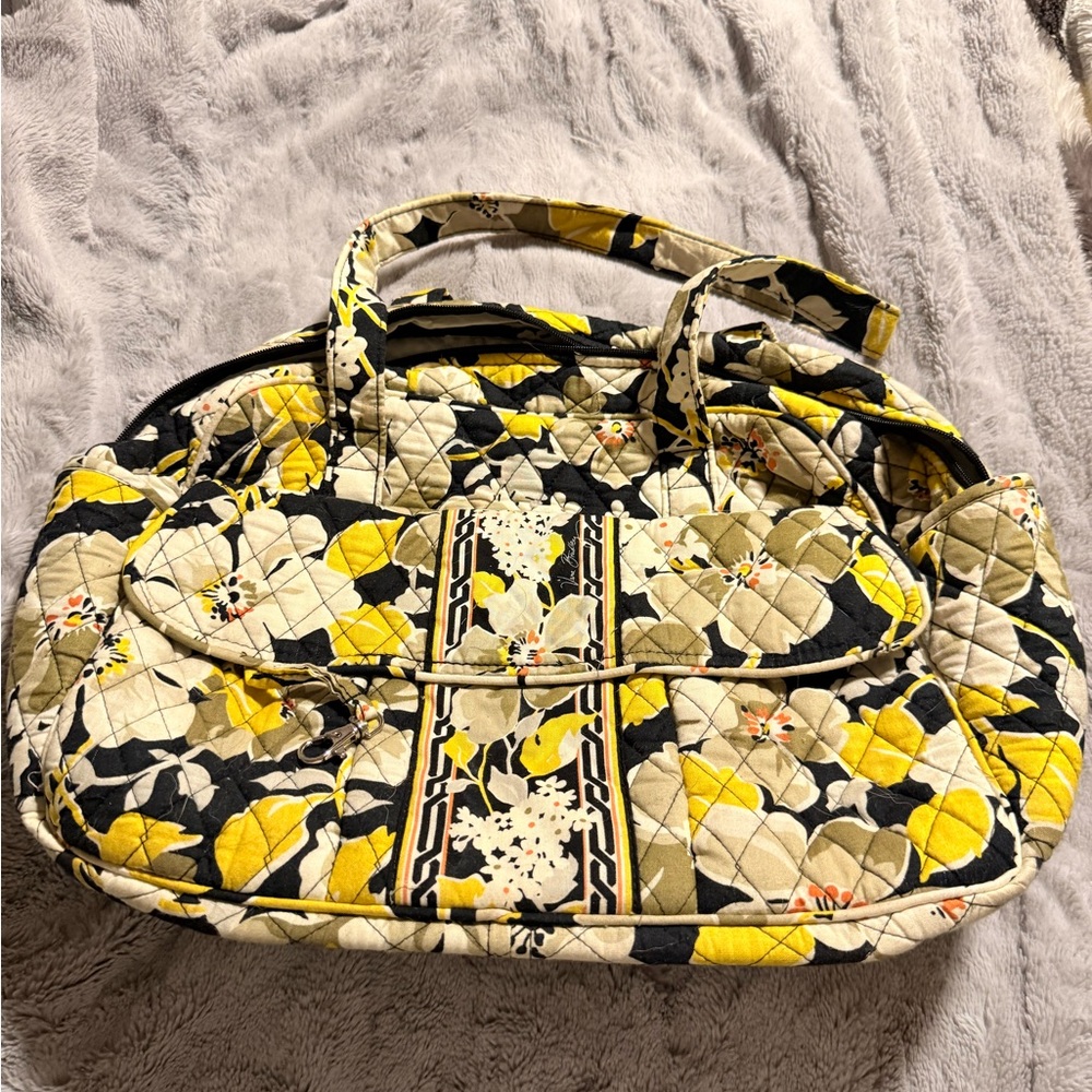 Vera Bradley Quilted Women's Bag - Yellow and Black Floral